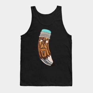 Graffiti Style Pencil Character Tank Top